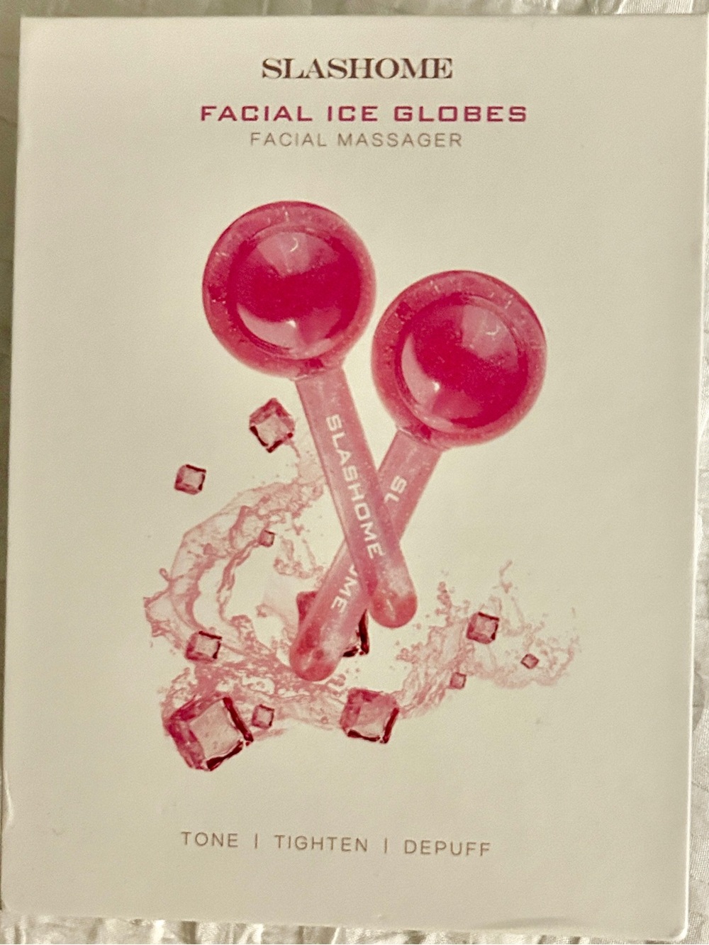 Facial Ice Globes - Pink Facial Massager for Depuffing & Toning